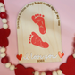 From The Bottom Of My Heart Baby Footprint Sign