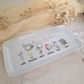 Personalized Birth Flower Tray - Custom Mother’s Day Ceramic Catch All Keepsake