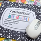 Custom Teacher Mouse Pad - Retro Composition Notebook Design, Personalized Name, Back to School Gift for Teachers & Students