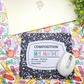 Custom Teacher Mouse Pad - Retro Composition Notebook Design, Personalized Name, Back to School Gift for Teachers & Students
