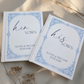 Personalized Wedding Vow Books Set of 2 - Blue Toile Hardcover His and Her Vows - Elegant Keepsake Ceremony Gift