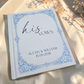 Personalized Wedding Vow Books Set of 2 - Blue Toile Hardcover His and Her Vows - Elegant Keepsake Ceremony Gift