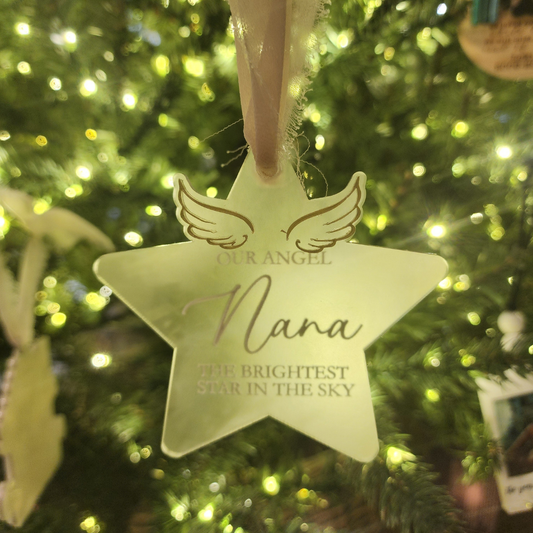Brightest Star In The Sky Memorial Ornament