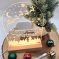 Reusable Light Up Christmas Countdown - Engraved Acrylic LED Sign with Wood Base - “Sleeps Until Christmas” Holiday Decor