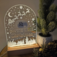 Reusable Light Up Christmas Countdown - Engraved Acrylic LED Sign with Wood Base - “Sleeps Until Christmas” Holiday Decor