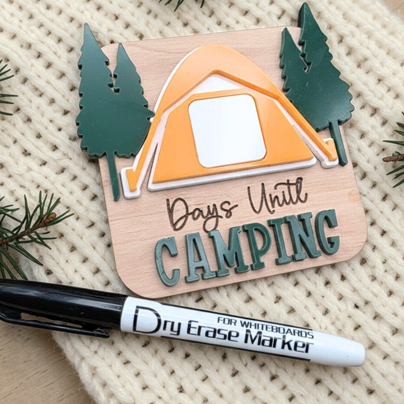 Camping Countdown Magnet - Camper Gift Dry Erase Sign