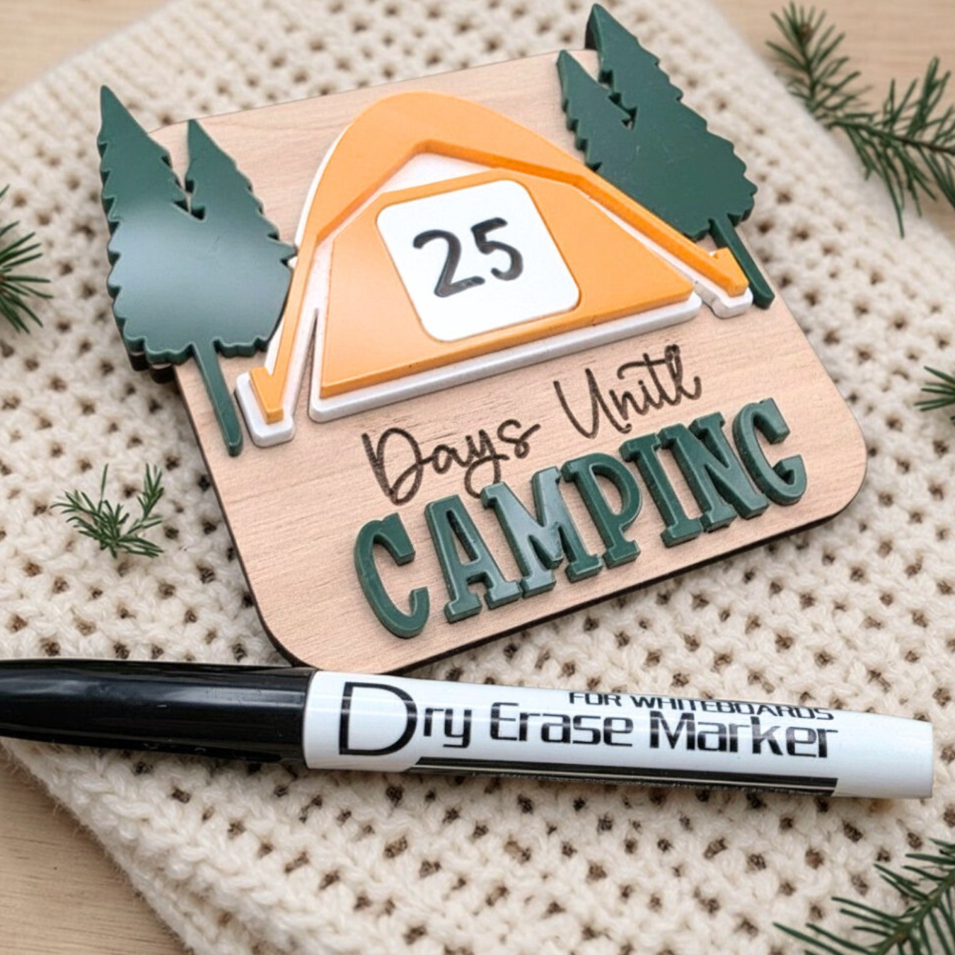 Camping Countdown Magnet - Camper Gift Dry Erase Sign