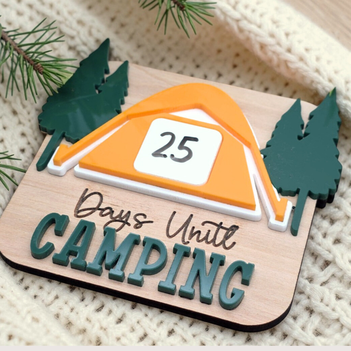 Camping Countdown Magnet - Camper Gift Dry Erase Sign