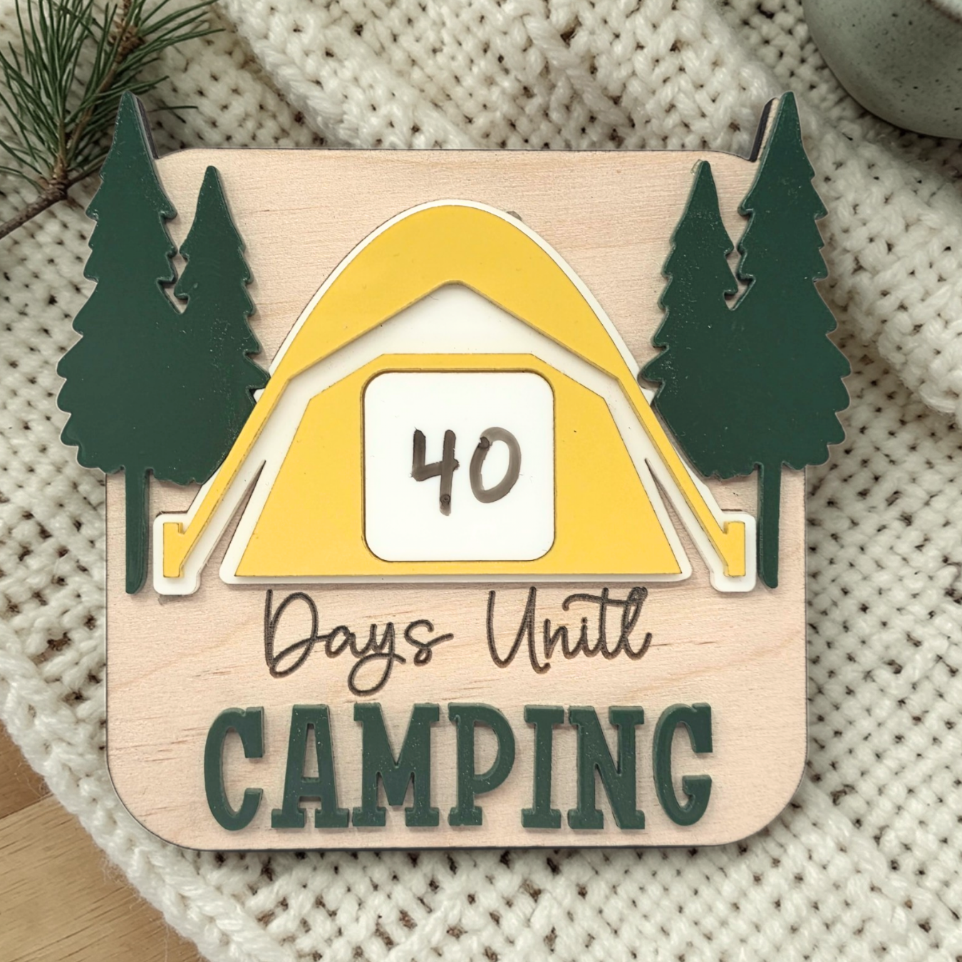Camping Countdown Magnet - Camper Gift Dry Erase Sign