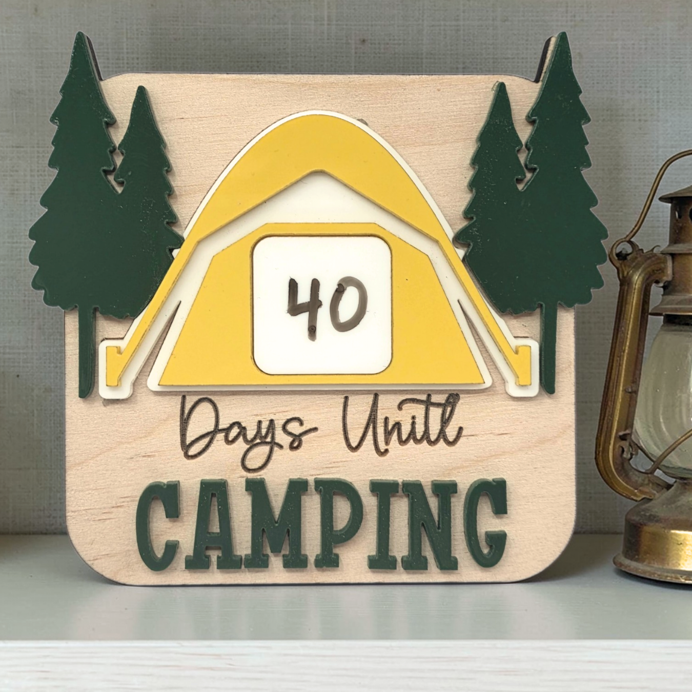 Camping Countdown Magnet - Camper Gift Dry Erase Sign