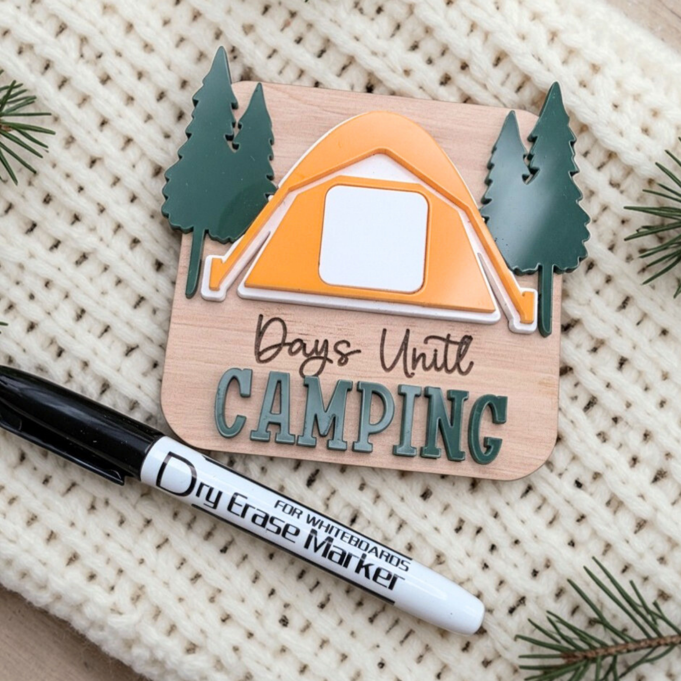 Camping Countdown Magnet - Camper Gift Dry Erase Sign