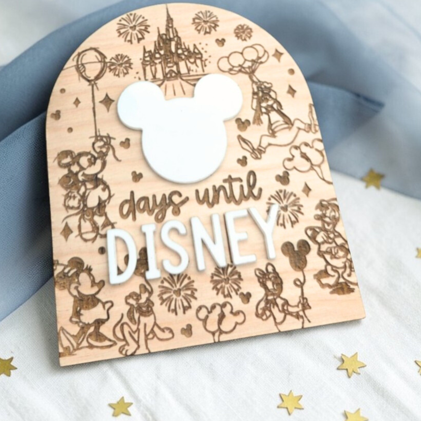 Fairytale Adventure Countdown Magnet - Reusable Wood & Acrylic Fridge Magnet