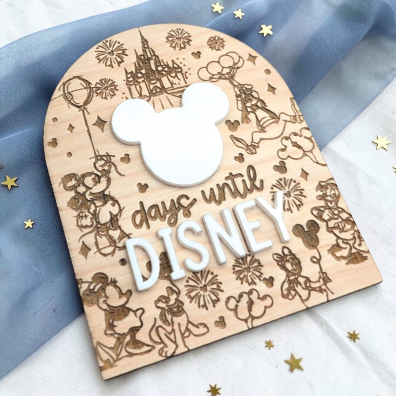 Fairytale Adventure Countdown Magnet - Reusable Wood & Acrylic Fridge Magnet