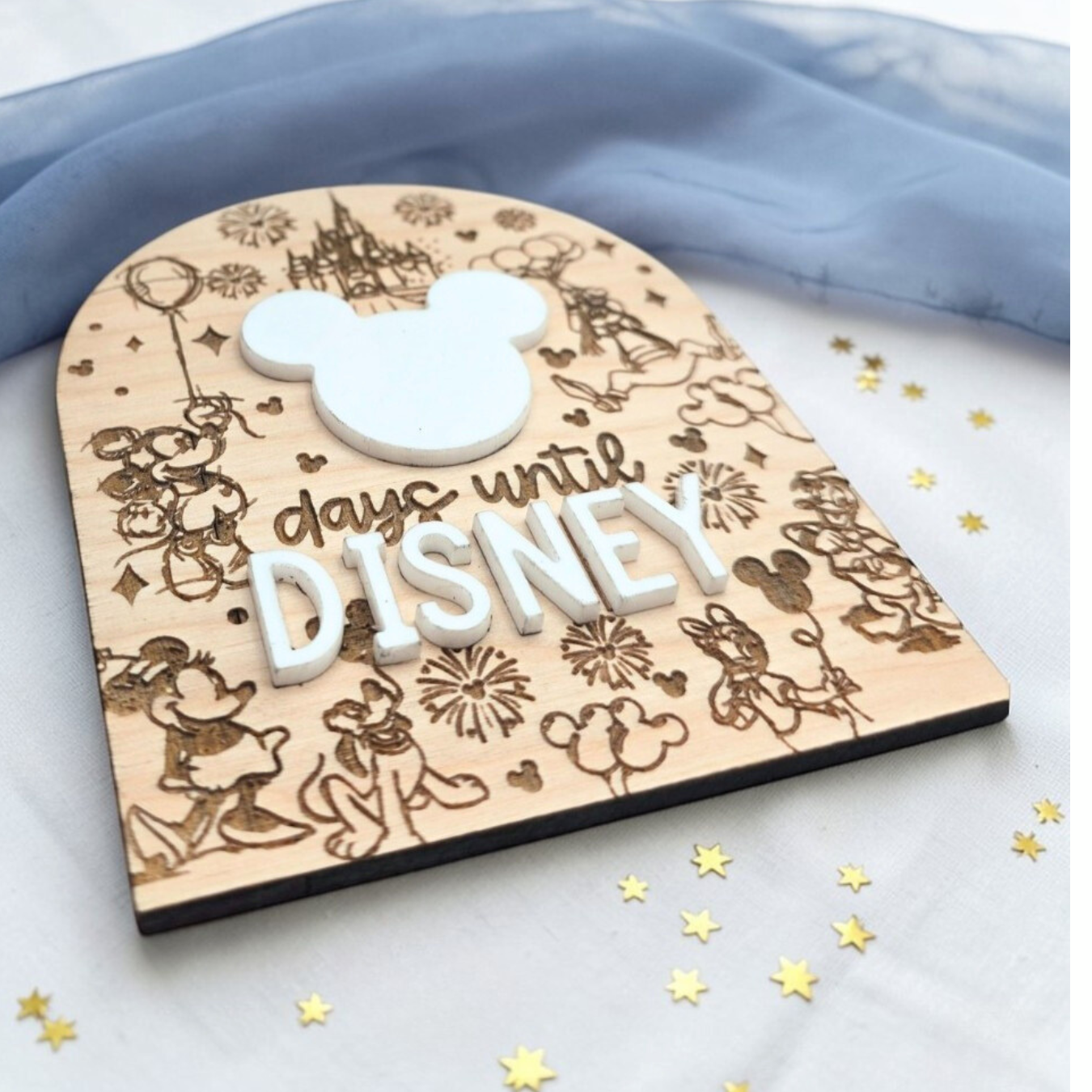 Fairytale Adventure Countdown Magnet - Reusable Wood & Acrylic Fridge Magnet