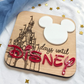 Castle Countdown Magnet, Personalized Vacation Countdown Board, Dry Erase Fridge Magnet, Engraved Wood Trip Countdown Gift