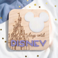 Castle Countdown Magnet, Personalized Vacation Countdown Board, Dry Erase Fridge Magnet, Engraved Wood Trip Countdown Gift