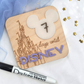 Castle Countdown Magnet, Personalized Vacation Countdown Board, Dry Erase Fridge Magnet, Engraved Wood Trip Countdown Gift