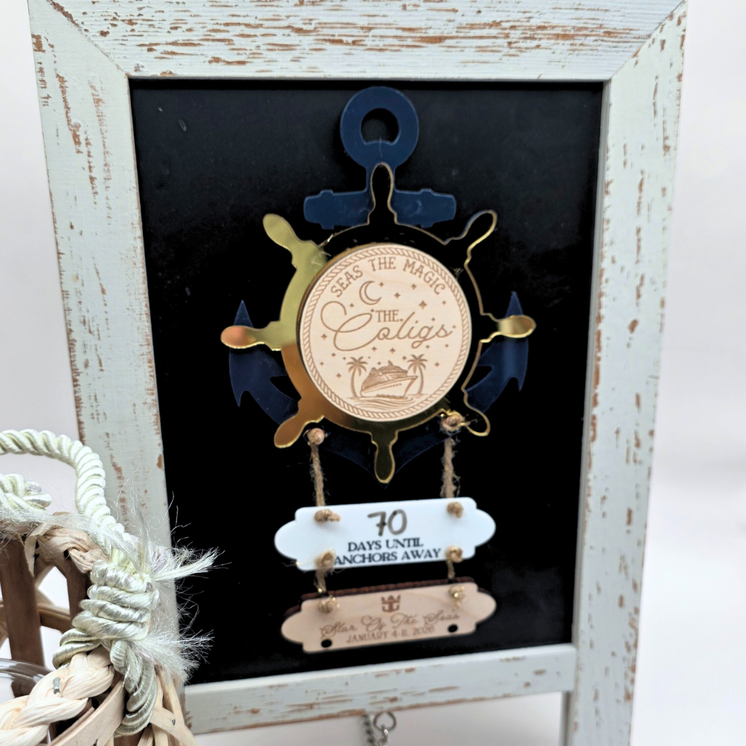Personalized Cruise Countdown Magnet – Nautical Travel Keepsake Gift