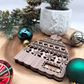 Personalized Nordic Knit Hat Ornament - Custom 2-Tone Wood Christmas Keepsake