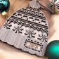 Personalized Nordic Knit Hat Ornament - Custom 2-Tone Wood Christmas Keepsake