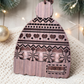 Personalized Scandinavian Wooden Knit Hat Ornament - Custom Name Sweater Hat Tree Decoration