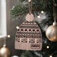 Personalized Scandinavian Wooden Knit Hat Ornament - Custom Name Sweater Hat Tree Decoration