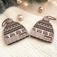 Personalized Scandinavian Wooden Knit Hat Ornament - Custom Name Sweater Hat Tree Decoration