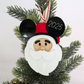 Personalized Santa Hat with Ears Ornament - Custom Layered Acrylic Christmas Keepsake
