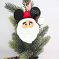 Personalized Santa Hat with Ears Ornament - Custom Layered Acrylic Christmas Keepsake