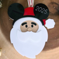 Personalized Santa Hat with Ears Ornament - Custom Layered Acrylic Christmas Keepsake