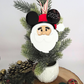 Personalized Santa Hat with Ears Ornament - Custom Layered Acrylic Christmas Keepsake