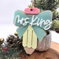 Personalized Teacher Ornament - Custom Name Pencil Ornament with Bow - Teacher Christmas Gift