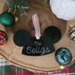 Custom Mouseketeer-Inspired Acrylic Hat Ornament - Personalized Family Name Keepsake