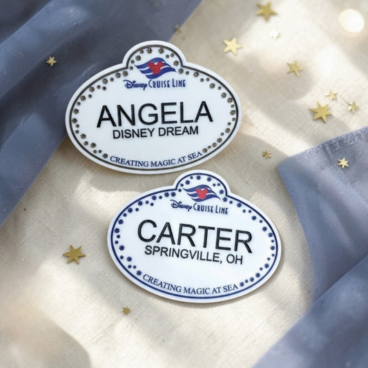 Personalized Cast Member Name Tag - Custom Magical Keepsake Acrylic Badge