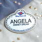 Personalized Cast Member Name Tag - Custom Magical Keepsake Acrylic Badge