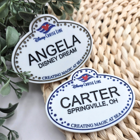 Personalized Cast Member Name Tag - Custom Magical Keepsake Acrylic Badge