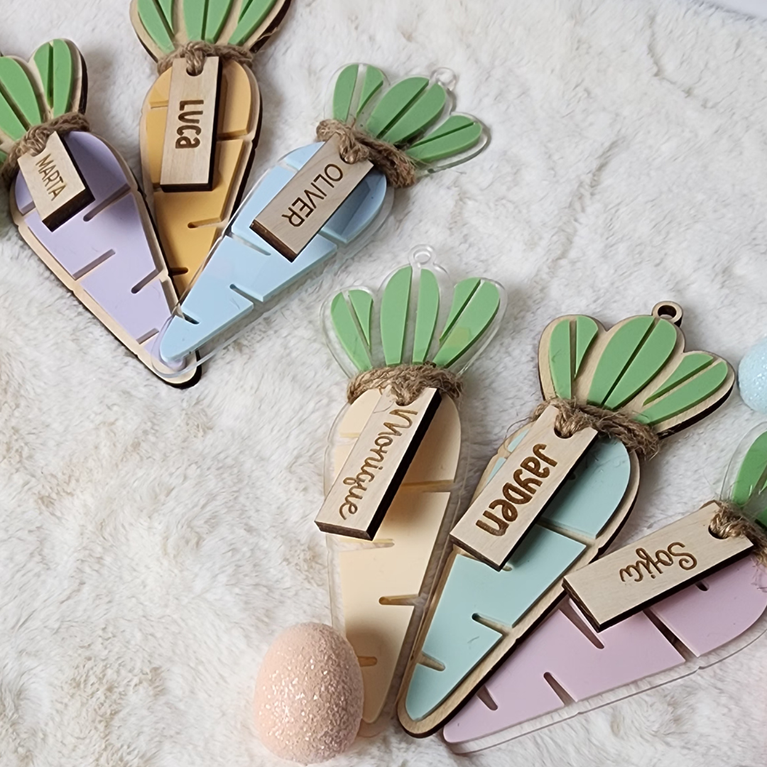 Custom Carrot Easter Basket Tag