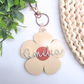 Personalized NFC Emergency Contact Daisy Tag - Custom Flower Safety Keychain  - Tap with Phone Medical Info Acrylic Bag Tag