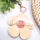 Personalized NFC Emergency Contact Daisy Tag - Custom Flower Safety Keychain  - Tap with Phone Medical Info Acrylic Bag Tag