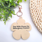 Personalized NFC Emergency Contact Daisy Tag - Custom Flower Safety Keychain  - Tap with Phone Medical Info Acrylic Bag Tag