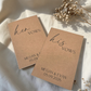 Personalized Wedding Vow Books Set of 2 - His and Hers Custom Kraft Vow Notebooks