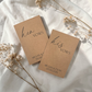 Personalized Wedding Vow Books Set of 2 - His and Hers Custom Kraft Vow Notebooks