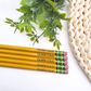 Custom Engraved Pencils - Personalized 2B Pencils for School | Name Pencils in Yellow or Pastel | Pack of 5 or 10 | Latex-Free Eraser