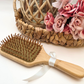 Enchanted Wildflower Paddle Brush - Personalized Mirror Nameplate in Gold, Rose Gold, or Silver - Magical Keepsake Gift for Her