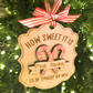 Custom Teacher Christmas Ornament - Personalized Candy Cane Wood Teacher Gift