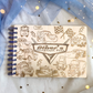 Custom Engraved Wood Race Car Autograph Book - Personalized Travel Keepsake Journal