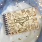 Custom Engraved Wood Race Car Autograph Book - Personalized Travel Keepsake Journal