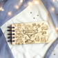 Custom Engraved Wood Race Car Autograph Book - Personalized Travel Keepsake Journal