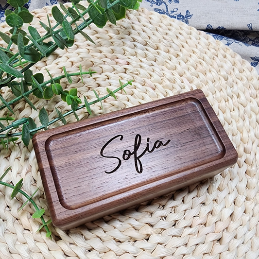 Custom Engraved Wooden Jewelry Box