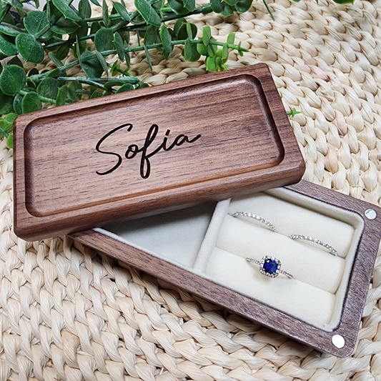 Custom Engraved Wooden Jewelry Box